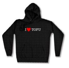 Zum taillierter Kapuzen-Pullover "I love Tofu" für 28,00 € gehen.