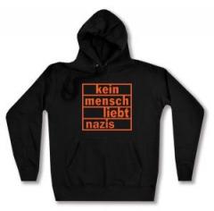 Zum taillierter Kapuzen-Pullover "kein mensch liebt nazis (orange)" für 28,00 € gehen.