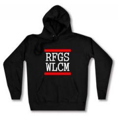 Zum taillierter Kapuzen-Pullover "RFGS WLCM" für 28,00 € gehen.