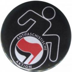 Zum 37mm Button "RollifahrerIn Antifaschistische Aktion (rot/schwarz)" für 1,00 € gehen.