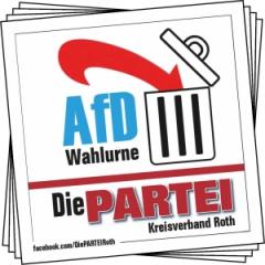 Zum Aufkleber-Paket "AfD Wahlurne" für 2,50 € gehen.