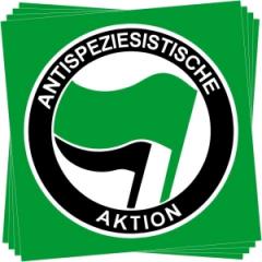 Zum Aufkleber-Paket "Antispeziesistische Aktion (grün/schwarz)" für 2,00 € gehen.