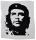 Der Aufnäher Che Guevara in schwarz/weiß.