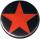 Der 25mm Magnet-Button Roter Stern in schwarz.